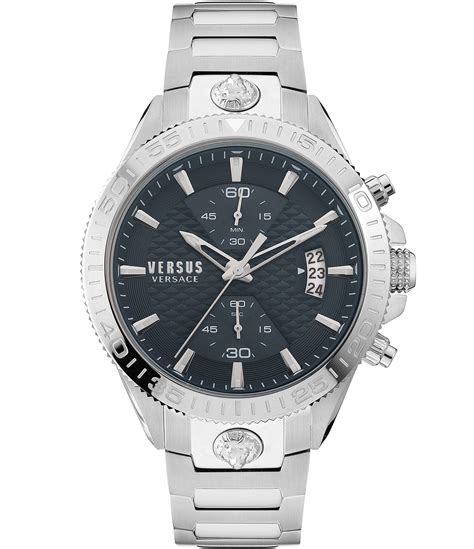 versace griffed|Men's Griffed Chronograph Stainless Steel Black Dial Watch.